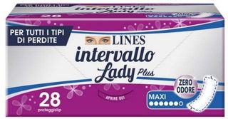 LINES INTERVALLO LADY PLUS MAXI 28 PROTEGGISLIP   FAT0209