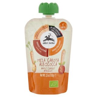 Purea Alce Nero Mela/car/alb Gr 100