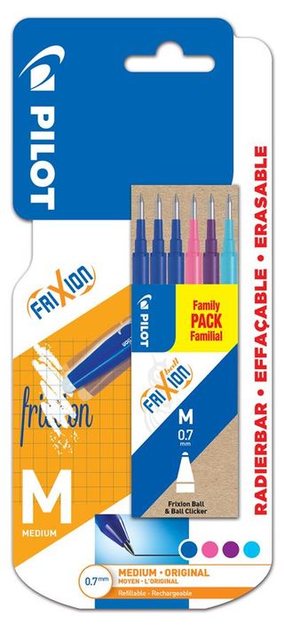 6 Recambios Pilot Frixion Pastel 12 (3131910501343)