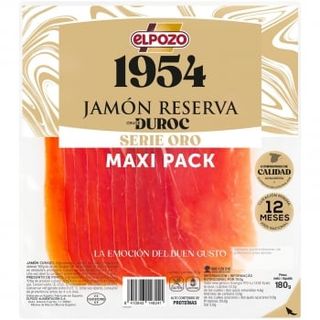 Jamón Reserva Curado En Lonchas Serie Oro El Pozo 1954 Sin Gluten Y Sin Lactosa 180 G