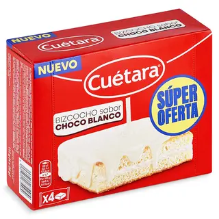 Bizcocho Sabor Chocolate Blanco Cuétara 112 G