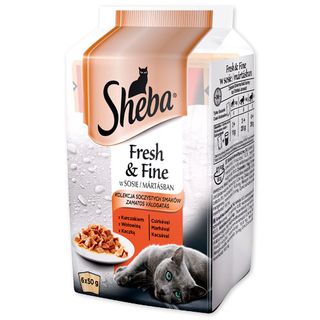Sheba Karma dla kota Fresh&Fine Kurczak/wołowina/kaczka, 6x50 g