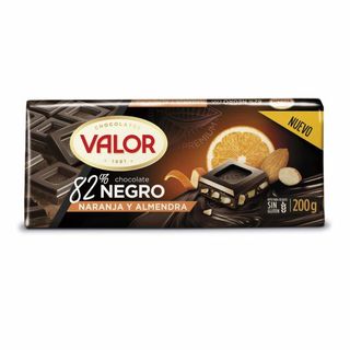 Chocolate Negro 82% Naranja Y Almendra Valor 200Gr