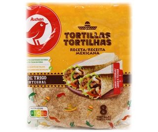 Tortillas de Trigo Integrales Producto Alcampo 8 Uds. 320 G.