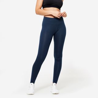 Leggings Fitness Mujer Azul Acero Corte Slim.S / W28 L31 Azul