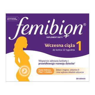 Femibion 1 Wczesna ciąża, tabletki powlekane, 28 szt.