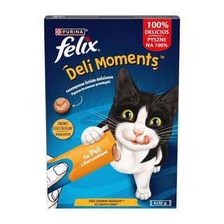 Felix Deli Moments Kremowe przekąski dla kotów z kurczakiem 4x10 g