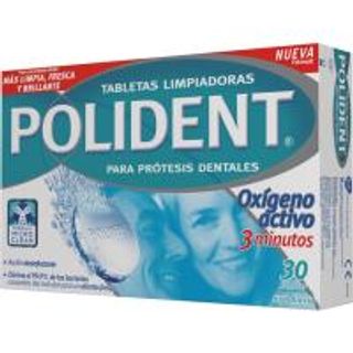 Tableta Especial Dentaduras Postizas Polident Caja 30 Uds. (417675)