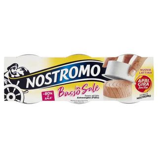 Tonno Nostromo Apriegirafacile Basso In Sale All'Olio Extravergine Di Oliva 3 X 65 G - 157179