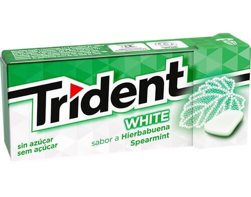 PASTILHAS TRIDENT ELÁSTICAS WHITE SPEARMINT 14G