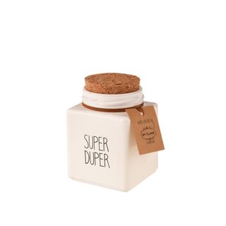 Candela profumata in barattolo bianco - Super Duper