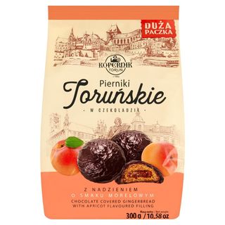 Kopernik Pierniki toruńskie w czekoladzie z nadzieniem o smaku morelowym 300 g