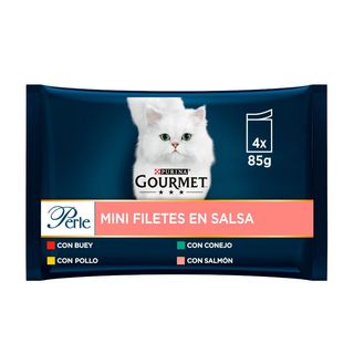 Gourmet Perle Filetes En Salsa Sobre Para Gatos – Multipack 4 0.34Kg
