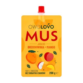 Owolovo Mus jabłko-brzoskwinia-mango 200 g