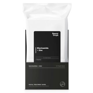 Toallitas Desmaquillantes con Niacinamida + Zinc - Beauty Drops - 60 unidades 8436585433452