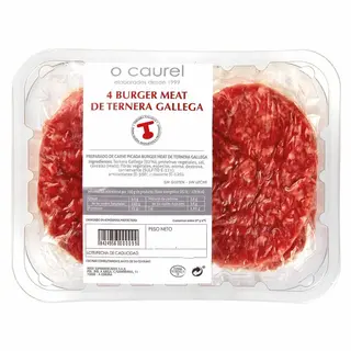 Hamburguesa De Ternera O`Caurel, Bandeja 350 Gr.