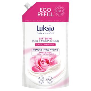 Luksja Mydło w płynie Róża + Proteiny mleka, zapas, 900 ml