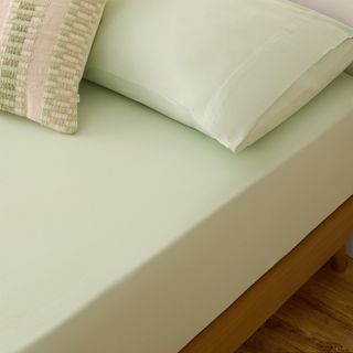 Sábana Bajera Algodón De Punto Ajustable Puntib Verde cama 105-120cm
