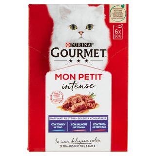 Purina Gourmet Mon Petit Filettini Intense Cotti In Salsa (Tonno / Salmone / Trota) 6X50G