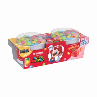 Iogurte Morango com Drageias Super Mário Infantil Danone (emb. 220 gr (2 un))