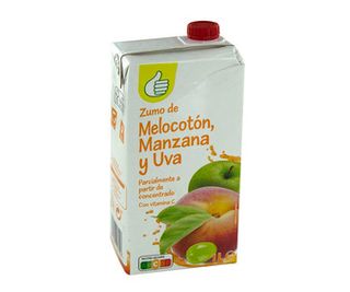 Zumo Melocoton Manzana Uva Auchan Economico Brik Slim [ 6