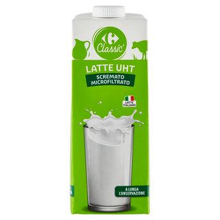 Carrefour Classic Latte UHT Scremato Microfiltrato 1000 ml