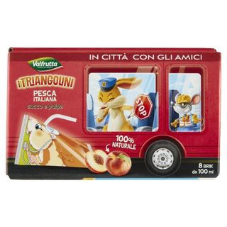 Valfrutta I Triangolini Pesca Italiana Succo E Polpa Brik 8 X 100 Ml - 126754