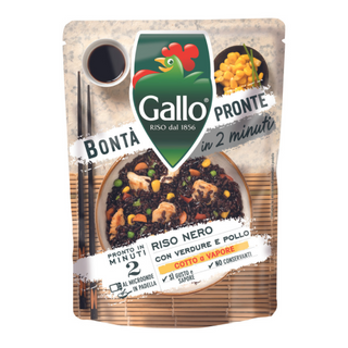 Riso Pronto Nero Verdure/Pollo Gr220 Riso Gallo