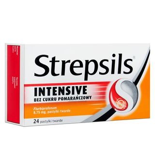 Strepsils Intensive bez cukru smak pomarańczowy 8,75 mg 24 pastyl.