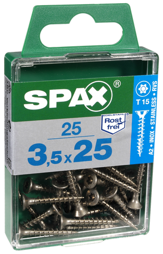 25 Paraf Cp Torx Inox 3.5X25M Spax (14677810)