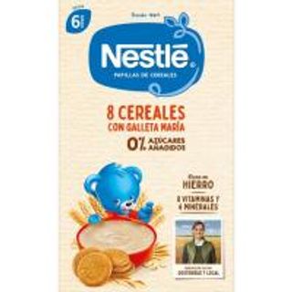 Papilla 8 Cereales Con Galletas Nestlé, Caja 475 Gr. (25531377)