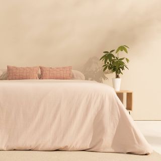 Funda Nórdica De Lino Y Algodón Linlov Rosa cama 135-140cm