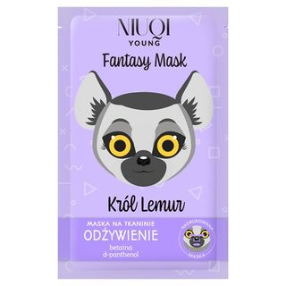 Niuqi Young Maska na tkaninie Król Lemur, 1 szt.