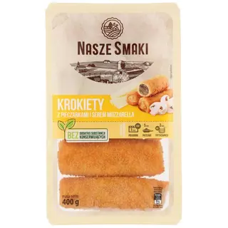 Nasze Smaki Krokiety z pieczarkami i serem mozzarella 400 g