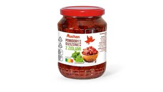 Auchan - Pomidory suszone w oleju z ziołami - 650 g