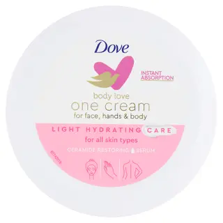 Dove Body Love One Cream For Face, Hands & Body Light Hidrating Care For All Skin Types 250 Ml