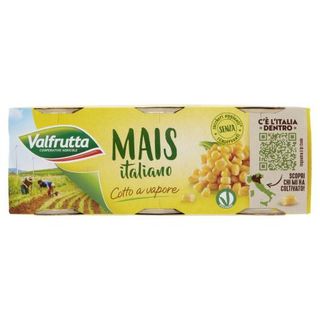Valfrutta Mais italiano Cotto a vapore 3 x 160 g