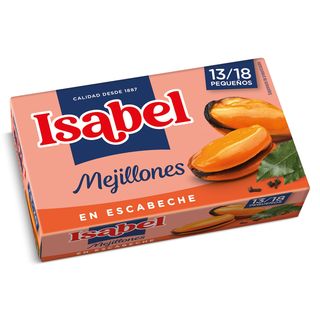 Mejillones En Escabeche 13/18 Piezas Isabel Lata 69 G