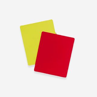 Juego de tarjetas árbitro amarilla roja.Talla Única