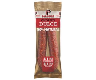 Chorizo Casero Dulce de Categoria Extra Palacios 250 G.
