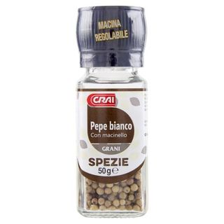 Crai Spezie Pepe bianco Grani con macinello 50 g
