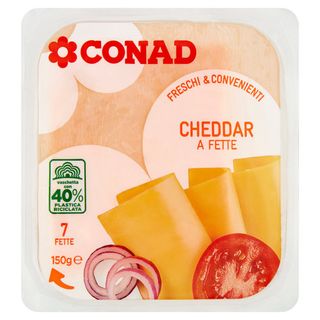 CONAD Freschi & Convenienti Cheddar a Fette 7 Fette 150 g - 8003170086807
