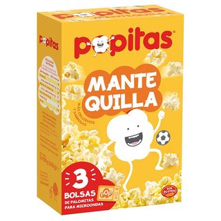 Popitas palomitas de maíz sabor mantequilla para microondas sin gluten 3 x 100 g