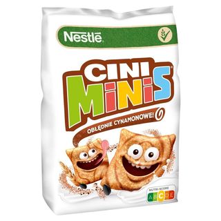 Nestlé Cini Minis Zbożowe kwadraciki o smaku cynamonowym 375 g