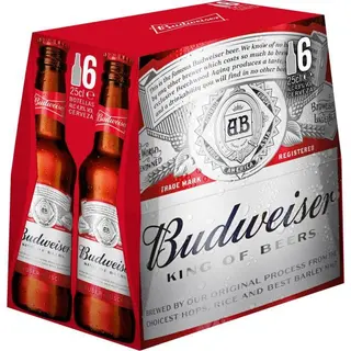 Cerveza Americana Budweiser, Pack Botellín 6X25 Cl