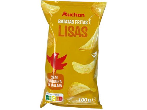 BATATAS AUCHAN FRITAS LISA GIRASSOL 100G
