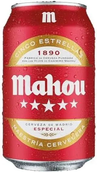 Cerveza Mahou 5 Estrellas Especial Lata 33 Cl.