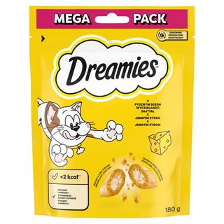 Dreamies Karma uzupełniająca dla dorosłych kotów i kociąt z pysznym serem 180 g