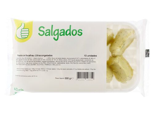 PASTÉIS DE BACALHAU POLEGAR PARA FRITAR 10UN 300G