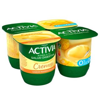 Activia 0% Danone Cremoso Mango 4 Uds.